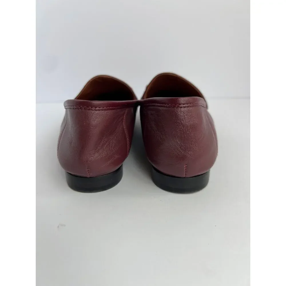 Coach Haley Wine Leather Horsebit Loafers - Classic Chic Almond Toe Flats size 6 - Picture 4 of 7